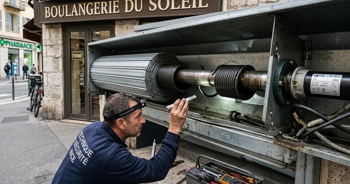 Ressort Cassé Rideau Métallique Nice : Diagnostic Urgent 2026