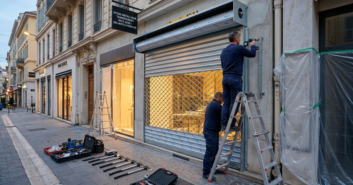 Store Métallique Transparent Nice 2026 : Sécurité & Visibilité