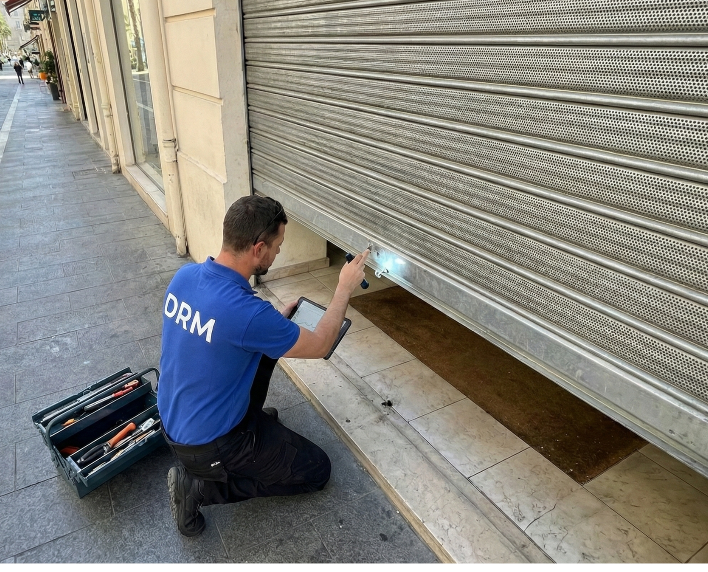 Diagnostic et réparation rideau métallique Nice